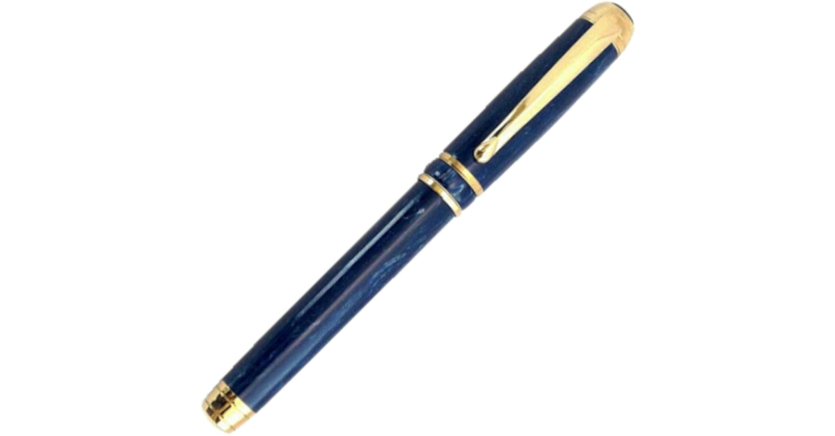 Beaufort Ink - Mistral Fountain Pen - titanium gold with brushed gold ...