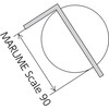 Shinwa - Japansischer Schreinerwinkel - Sashigane - 500/250 - rostfreier Stahl