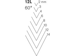 Bent V-parting tool 60  12L Pfeil