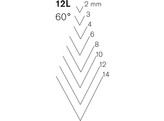 Pfeil - Bent V-parting tool 60  - 12L - 2 mm