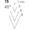 Pfeil - Geissfuss 45  - n 15 - 1 mm