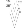 Pfeil - V-parting tool 35  - n 16 - 1 mm