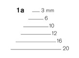 Pfeil - Gouge coudee - 1a - 3 mm