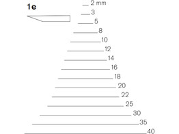 Schnitzlerwerkzeug gerade 1E Pfeil - Einseitig