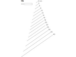 Schnitzlerwerkzeug gerade 1S Pfeil - Zweiseitig