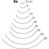 Pfeil - Gouge coudee - 8a - 10 mm